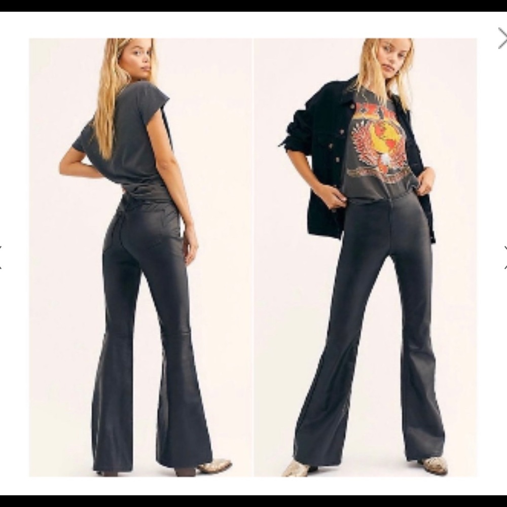 Penny pull on vegan leather pants